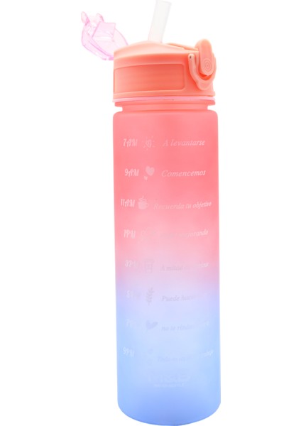Sticker Hediyeli Motivasyonel Su Matarası Su Şişesi Suluk 900 ml Tritan Su Şişesi Bpa Içermez Suluk