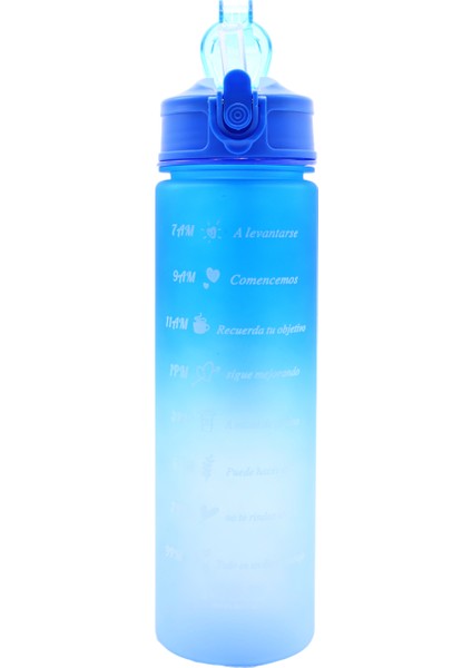 Sticker Hediyeli Motivasyonel Su Matarası Su Şişesi Suluk 900 ml Tritan Su Şişesi Bpa Içermez Suluk