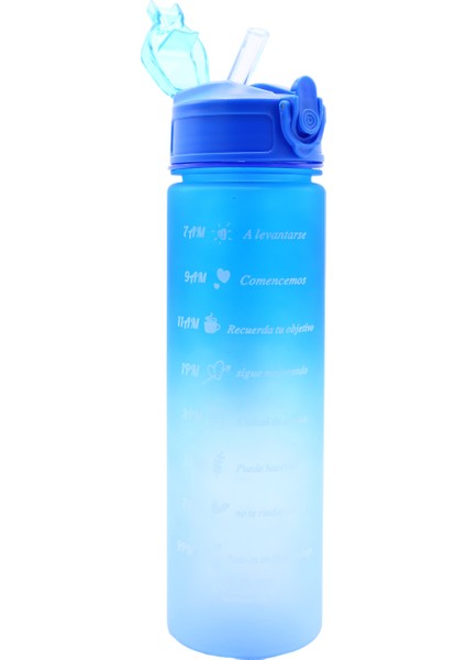 Sticker Hediyeli Motivasyonel Su Matarası Su Şişesi Suluk 900 ml Tritan Su Şişesi Bpa Içermez Suluk
