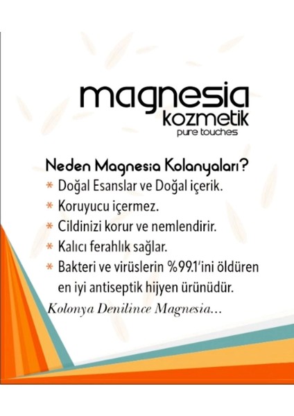 Magnesia 100 ml Sprey 80º Limon Kolonyası 24'lü Kutu