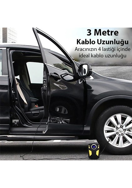ST-5002 Dijital Basınç Göstergeli Oto Lastik Şişirme Pompası Hava Kompresörü