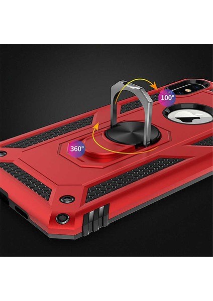 Apple iPhone x Kılıf Kırmızı Panther Yüzüklü Silikon Orijinal Esnek Ince Geliştirilmiş Dayanıklı Darbe Karşıtı Koruyucu Yeni Nesil Tasarım (Apple iPhone x ile Uyumlu, Kırmızı) modelleri