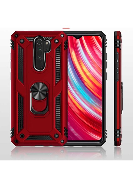 Xiaomi Redmi Note 8 Pro Kılıf Kırmızı Panther Yüzüklü Silikon Orijinal Esnek Ince Geliştirilmiş Dayanıklı Darbe Karşıtı Koruyucu Yeni Nesil Tasarım (Redmi Note 8 Pro ile Uyumlu, Kırmızı) fırsatları