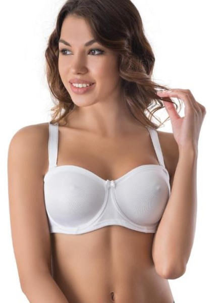 Miraxx Beyaz Mı Emay 159 B Balenli Straplez Toparlayıcı Sütyen fiyatları