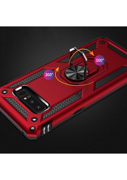 Samsung Galaxy Note 8 Kılıf Kırmızı Panther Yüzüklü Silikon Orijinal Esnek Ince Geliştirilmiş Dayanıklı Darbe Karşıtı Koruyucu Yeni Nesil Tasarım (Samsung Galaxy Note 8, Kırmızı) modelleri