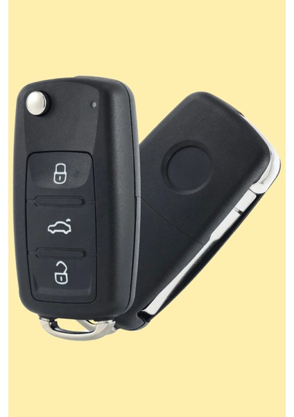 Volkswagen Vw Golf Anahtar Kutusu Anahtar Kılıfı Polo Passat Skoda Seat ile Uyumlu 2025 Pil Dahil modelleri