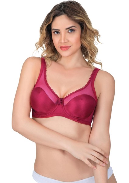 Miraxx Bordo Mı Emay 169 C Basic Balenli Toparlayıcı Sütyen