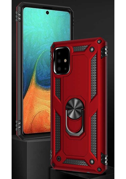 Samsung Galaxy A71 Kılıf Kırmızı Panther Yüzüklü Silikon Orijinal Esnek Ince Geliştirilmiş Dayanıklı Darbe Karşıtı Koruyucu Yeni Nesil Tasarım (Galaxy A71 ile Uyumlu, Kırmızı) indirimleri