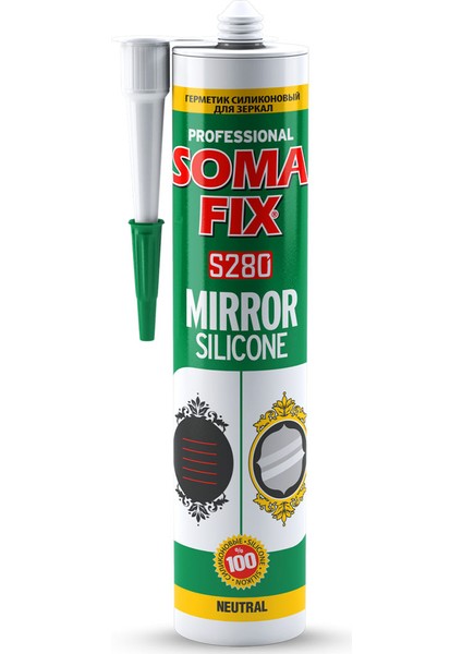 S280 Ayna Silikonu Şeffaf 280 ml 330GR