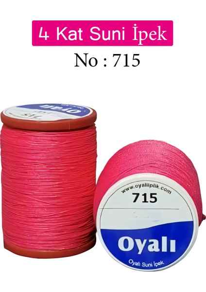 Oyalı 4 Kat Suni Ipek Iplik Iğne Oyası Boncuk Ipi Tığ Oyası NO:715