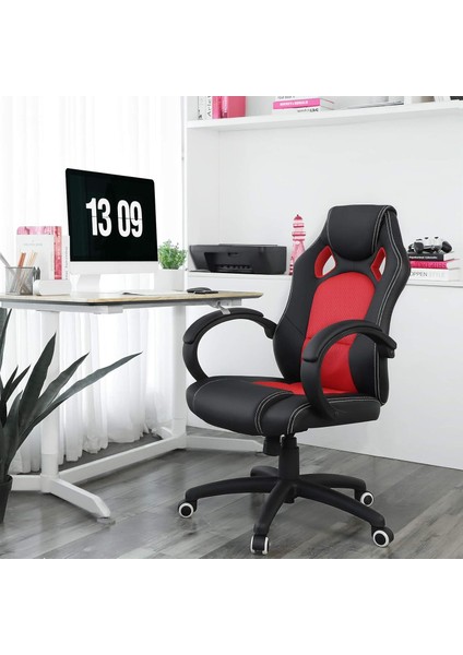 Songmıcs Ofis ve Oyun Sandalyesi, Ergonomik, Yükseltilmiş Dönel Koltuk, Siyah-Kırmızı, 70D x 66G x 117Y cm fiyatları