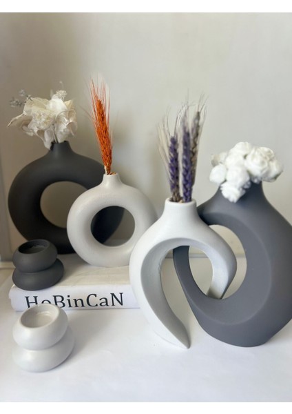 Sevgili Vazo Set Dekoratif Halka Mumluklu Set modelleri