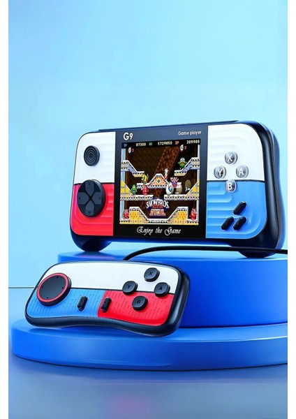 G9 Video Oyun Konsolu+Kolu 3.0 Inç Gamepad Dahili 666 Oyun Oyuncuları Tv Bağlantısı Için Denetleyici