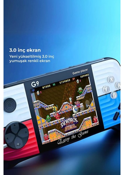 G9 Video Oyun Konsolu+Kolu 3.0 Inç Gamepad Dahili 666 Oyun Oyuncuları Tv Bağlantısı Için Denetleyici indirimleri