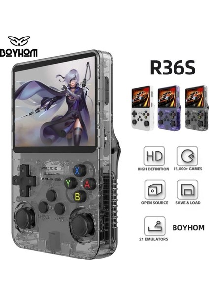 R36S Retro Oyun Konsolu 3.5 IPS EKRAN,64GB Hafıza,linux Sistemli, PSP/PS1/N64 Destekli, Taşınabilir