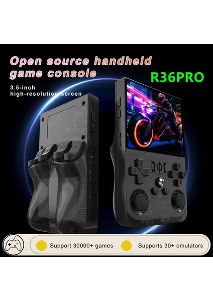 R36MAX Açık Kaynak Retro Oyun Konsolu | 4'' IPS Ekran | Linux Sistem | 64GB 30.000+ Oyun Destekli