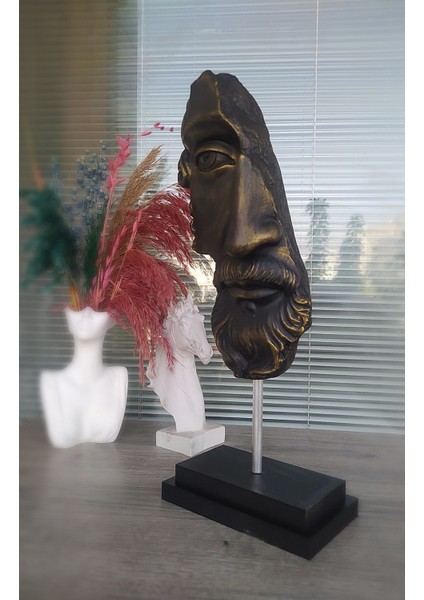 Pirinc Renk Zeus Kaideli Mitolojik Heykel Dekoratif Obje modelleri