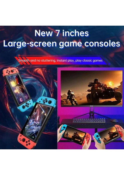 X80 7.0 Inç Hd Ekranlı El Oyun Konsolu 20000 Oyun Mavi Kırmızı fiyatları