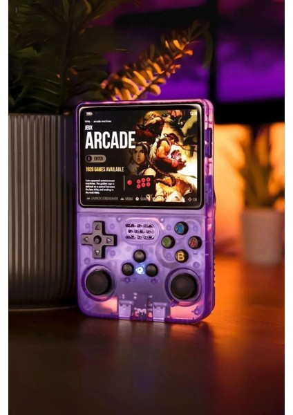 R36S Amoled Ekran 3.5 Inç Ekran Retro Handheld Video Oyunu Konsolu Mini Video Oynatıcı 15000 Oyun