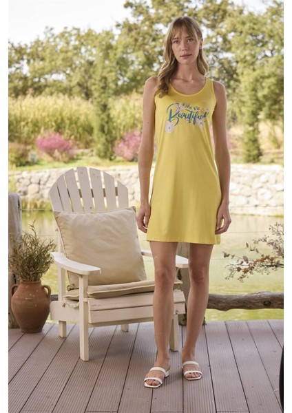 Monamise 24050 Kadın Çiçek ve Yaprak Desenli ve Baskılı "you Are Beautıful" Takımı indirimleri