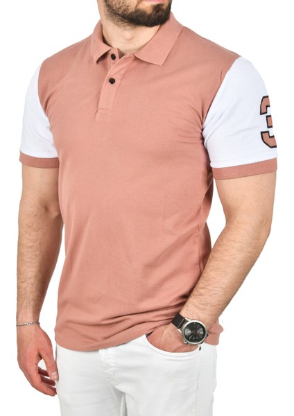 Dar Kesim Pamuklu Polo Yaka Tişört Slim Fit Nefes Alan Kıvrılmaz Polo Yaka Tişört 2503022