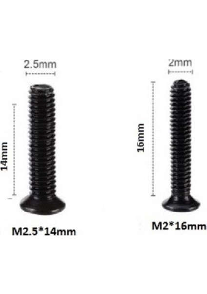 YATE10 20 Adet 14-16MM Laptop Vidası Kilitli Poşet