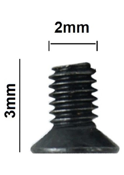 YATE10 50 Adet M2X3MM Laptop Vidası