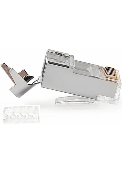 Tkz 2942 Cat7 RJ45 Metal Ethernet Konnektörü Jack Cat7 U/ftp & S/ftp ve CAT6A S/ftp & U/ftp Tipi Uyumludur (10)
