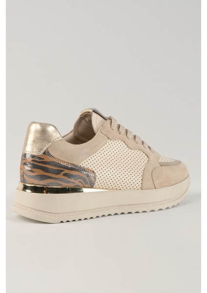 Lavinia Bej Desenli Deri Kadın Sneakers, Deri, Günlük Ayakkabı, Spor Ayakkabı 25081 fırsatları