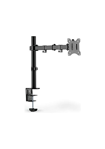 Monitör Tutucu - Masa Kelepçesi - 1 Monitör - 32 Inçe Kadar - 8 Kg'a Kadar - Vesa 75X75, 100X100 - Siyah, DA-90399
