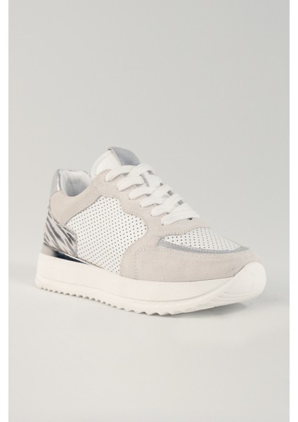 Lavinia Bej Desenli Deri Kadın Sneakers, Deri, Günlük Ayakkabı, Spor Ayakkabı 25081 modelleri