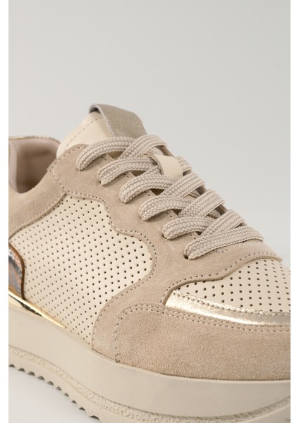 Lavinia Bej Desenli Deri Kadın Sneakers, Deri, Günlük Ayakkabı, Spor Ayakkabı 25081 indirimleri