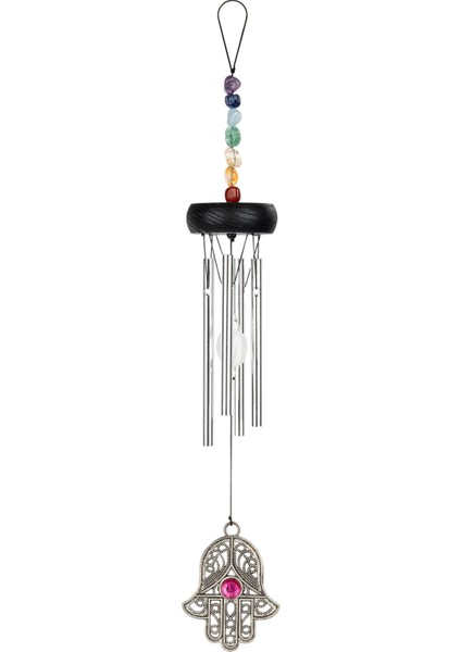 Mini Chakra Chime 12"/30 cm (Hamsa Silver)