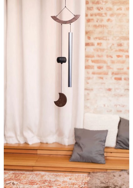 MMC35S Ay Sembollü Meditation 35'' Kavisli Chime (Gümüş) modelleri