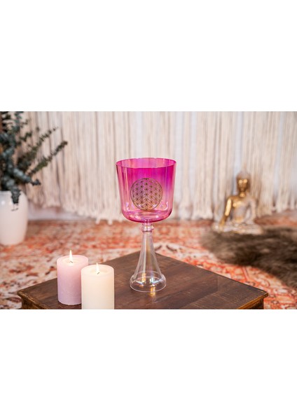 CSC6FPFOL Pembe Renkte Kalp Çakrası 6'' Crystal Singing Ses Kadehi (Pink) fiyatları