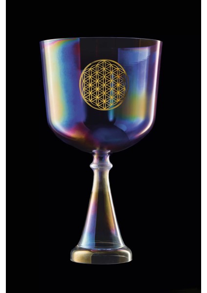 CSC8FPFOL Hayatın Çiçeği Kalp Çakrası 8'' Crystal Singing Ses Kadehi (Purple) fırsatları