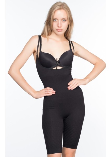 Miraxx Siyah Mı Emay 2013 Göğsü Açık Paçalı Boy Korse