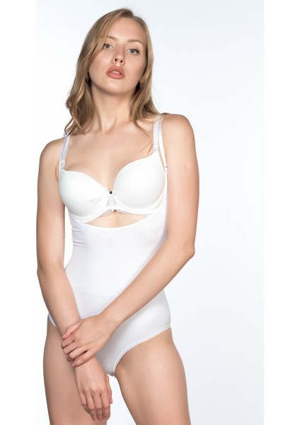Miraxx Beyaz Mı Emay 2023 Göğsü Açık Body Korse