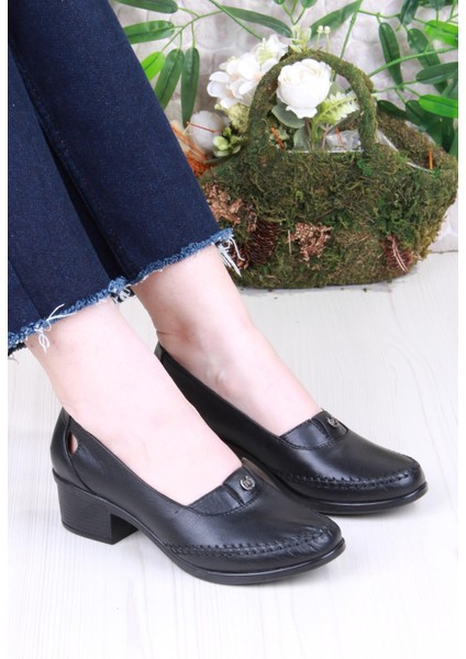 295 Rahat Iç Ve Dış Deri Kadın Ayakkabı