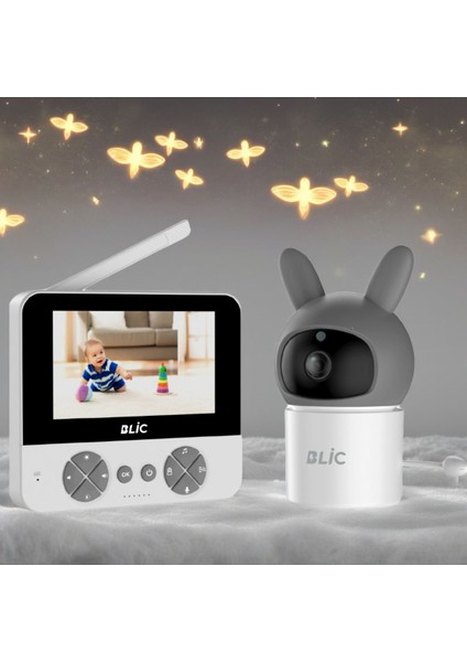 Akıllı Bebek Kamerası Monitörlü – Karşılıklı Konuşma, Gece Görüşü, Sıcaklık Algılama, 32GB SD Kart Hediye fiyatları