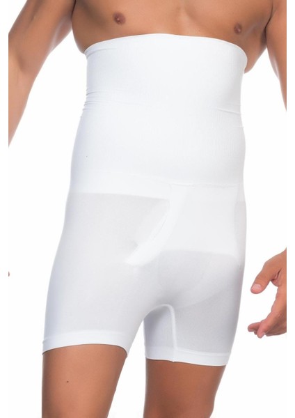 Miraxx Beyaz Mı Emay E1005 Erkek Yüksek Bel Double Boxer Korse