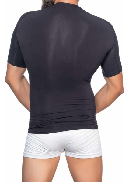 Miraxx Siyah Mı Emay E1010 Yarım Kol Erkek Korse Atlet modelleri