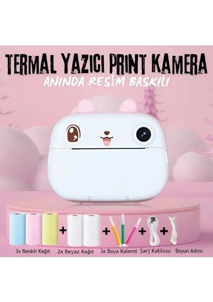 Mini 1080P Dijital Fotoğraf Video Kaydedici Kamera Anında Baskı Çocuk Kamerası