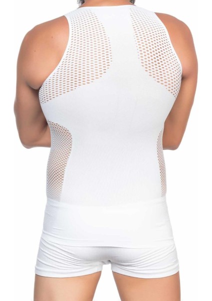 Miraxx Beyaz Mı Emay E1006 Fileli Erkek Korse Atlet modelleri