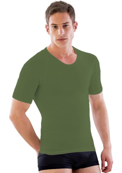 Miraxx Haki Yeşil Mı Emay E1010 Yarım Kol Erkek Korse Atlet