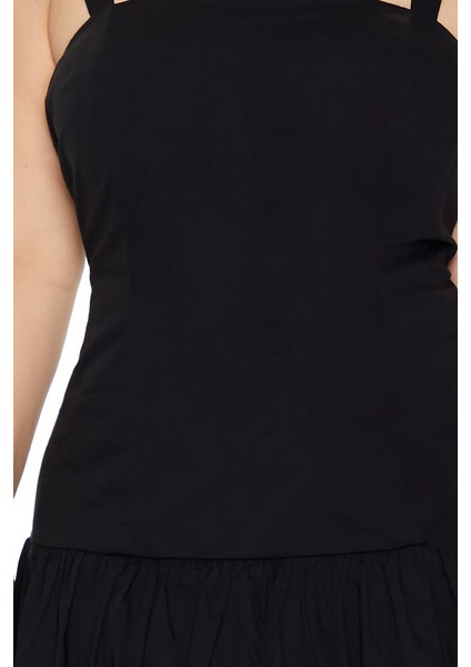 F21 Plus Size Poplin Mini Elbise
