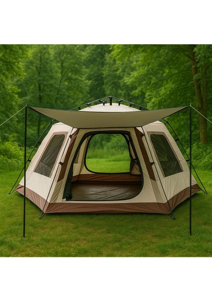8 Kişilik Otomatik 4 Mevsim Kamp Çadırı | 280x280x155 Cm | , Hızlı Kurulum, Geniş Alan