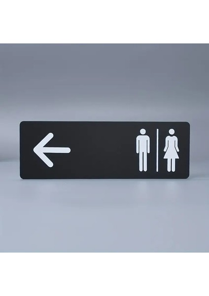 Wc Yönlendirme Tabelası | Siyah Modern Tabela