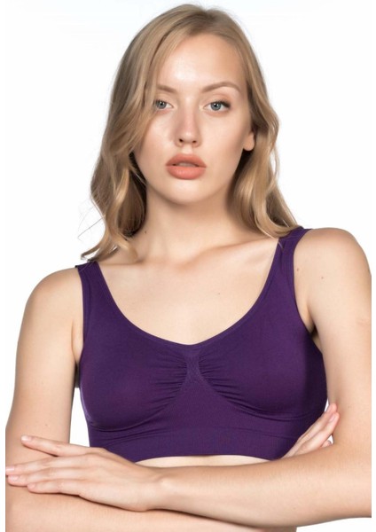 Miraxx Mor Mı Emay 4005 Soft Kalın Askı Büstiyer