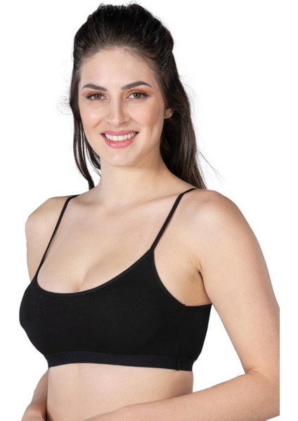 Miraxx Siyah Mı Emay 1425 Modal Cotton Pedli Büstiyer
